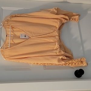 NWT Free People Crop Blouse Sz S